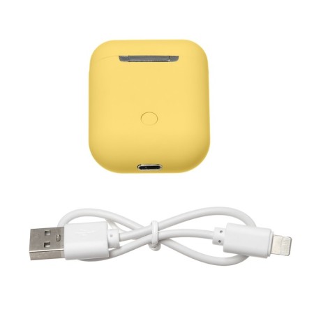 Wireless headphones Luazon i12, TWS, BT 5.0, 35/300 mAh, sensor, matte, yellow-6