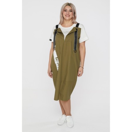 Female dress, size 54, green color-2