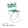 Folding stool, tropical leaves