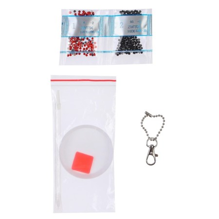 Diamond mosaic on the key fob, 6.5x6.3 cm, Spider-Man-9
