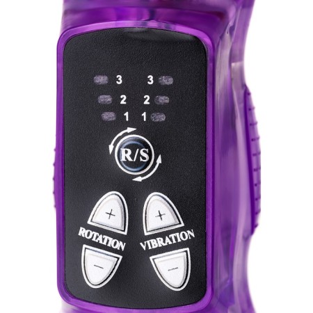 Vibrator with Cliter-Toyfa A-Toys High-Tech Fantasy, TPE, Violet color, 22 cm-16