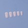 Classic French overhead nails, 24 pcs, with adhesive plates, soft square shape, pale pink/white color
