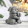 Figure soap "Mom Bunny" gray, 65g, 7x5x7cm