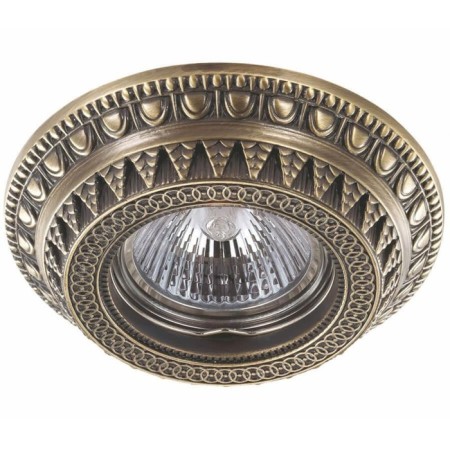 Built -in lamp Novotech, 50 W, Gx5.3, 12 V, 70x70 mm, d = 70 mm, bronze color