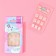 Pink clouds, 24 pcs, adhesive plates, square shape, glossy pink/beige/blue.