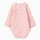 Body with a long sleeve, pink color, height 56 ​​(0-1 months)