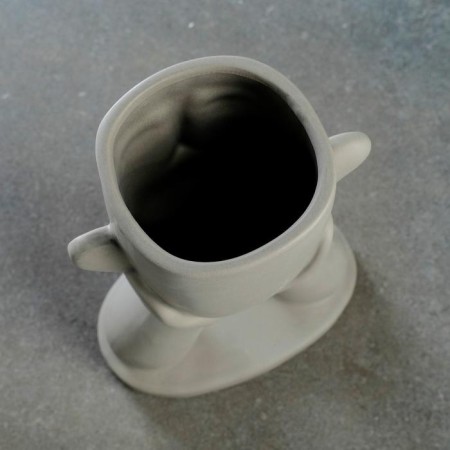 Kashpo "Head Head" gray, 27cm-4