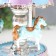 Souvenir Musical Mechanical Light "Carousel - Horses" Blue 10.5x10.5x15 cm