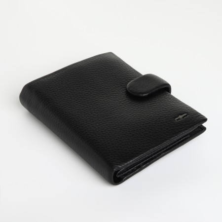 Male purse on the button, department for auto documents, black color-2