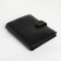 Male purse on the button, department for auto documents, black color
