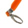 Badge tape width-9 mm, length-80 cm with a wide metal carbine, orange