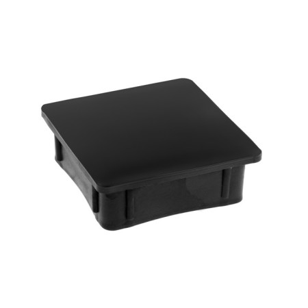 The plug for a square pipe is internal 80x80, the color is black