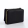Women's wallet on the button, black color