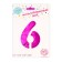 Foil ball 40 "number 6", pink color