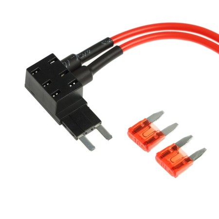The extension cord is double, mini 10a, wire 15 cm-1