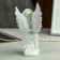 Souvenir Polystone "Angel in a pink wreath with a heart from roses" MIX 15x7.8x5.5 cm