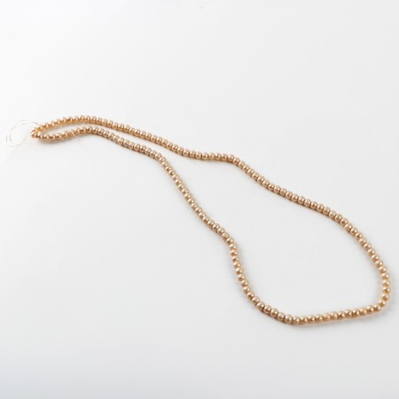 Glass beads, set 140 pcs., Size 1 pc. - 6 mm, gold color-1