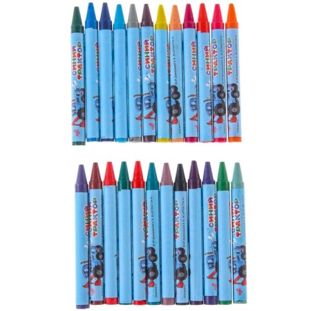 Wax pencils Blue Tractor, set 24 colors-1