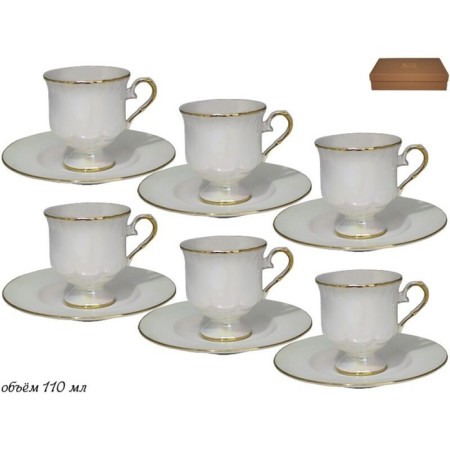 Lenardi coffee set, porcelain, 110 ml, 12 items