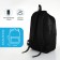 Youth backpack on a zipper, 4 pockets, black/blue color