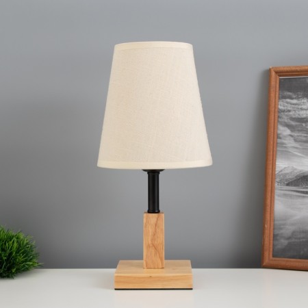 Table lamp "Cold" 1x40W E27 Light wood 16x16x34cm-2