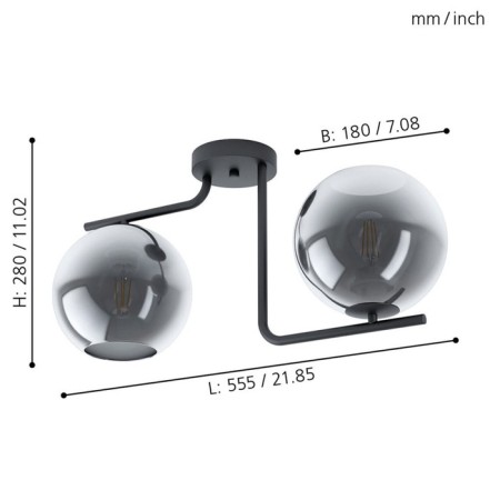 Lamp Marojales, 2x28W E27, black color-1
