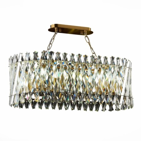 Suspension lamp ST LUCE. SL1170.303.10. Fabio. 10x40 watts, E14, 80x35x29 cm, brass color-8