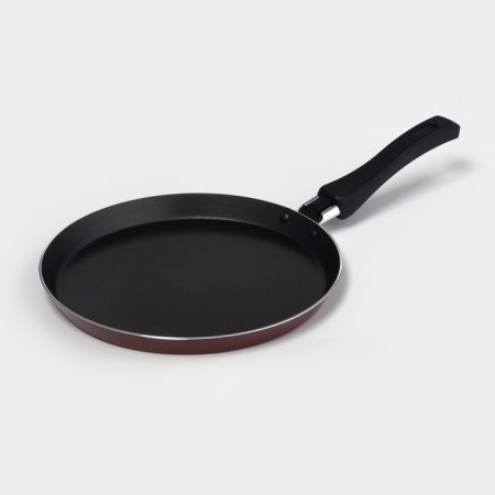 Pancakes "Expert", d = 22 cm, plastic pen, anti -stick coating, burgundy color