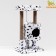 House for cats with a claw "Round with a site", 52 x 52 x 95 cm, Dalmatian