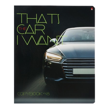 Notebook of 48 sheets in the cage "My Dream Machine", cover coated cardboard, metallization, mix-6