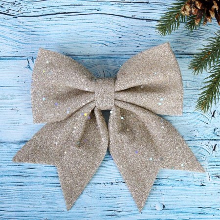 Jewelry decoration "Bolt Glitter" 20x18 cm, beige