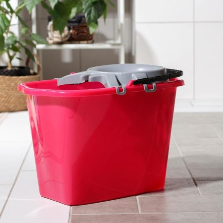 A rectangular bucket, 15 l, pug, with a drain and an exalted, the color of a mix-2