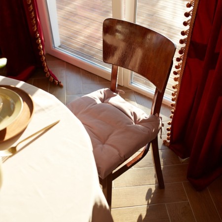 Siddle on the chair Ethel Kitchen 42x42 cm, lilac color, 100% cotton, sarzha 220 g/m2-8
