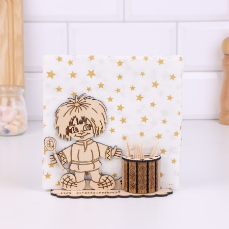 Napkin holder with a toothpick, 14 x 12 cm-1