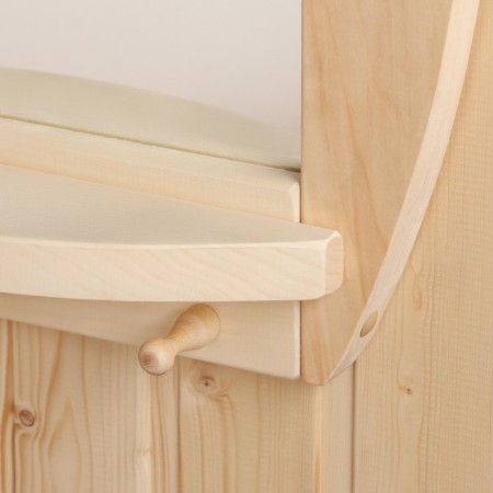 Mirror with a shelf from the linden "Barrel", 63x46x16 cm-2