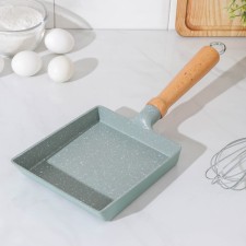 Omlet pan, 19 × 15 cm, with a wooden handle, anti -stick coating, induction