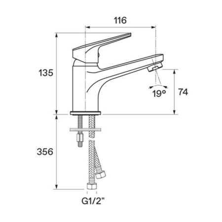 Santek Kant sink mixer, chrome-8