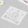 Stencil plastic "rock and roll" set 10 pcs 15x15 cm