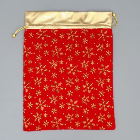 Gift bag “With the best wishes”, snowflakes, embossing, 30 x 40 cm, New Year-5