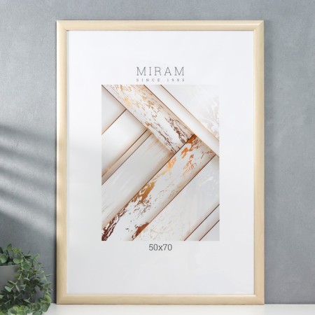 Photo frame plastic "Mira" 50x70 cm beige (plastic screen)