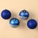 New Year's Christmas balls “Dream!”, For the New Year, plastic, D = 8, 4 pcs., Blue color with silver