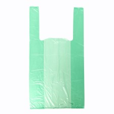Polyethylene shirt package 24 + 12 x 45 cm, 10 μm, green