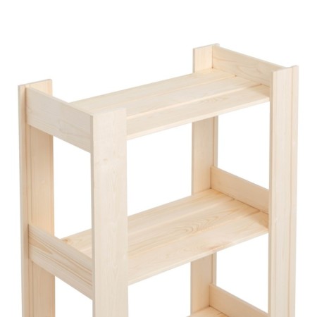 Wooden rack 4 shelves 120x64x32 cm-2
