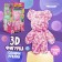 Toy pompons "Bear", white pink