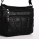 Female bag on one shoulder, on a zipper, black color