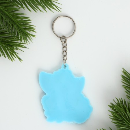 Key keychain, rubber, anime "Lisenok Chibi", 6.1 x 5.3 cm-1