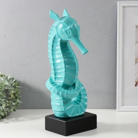 Souvenir Ceramics "Sea Horse" turquoise 15x12.5x42.5 cm-1