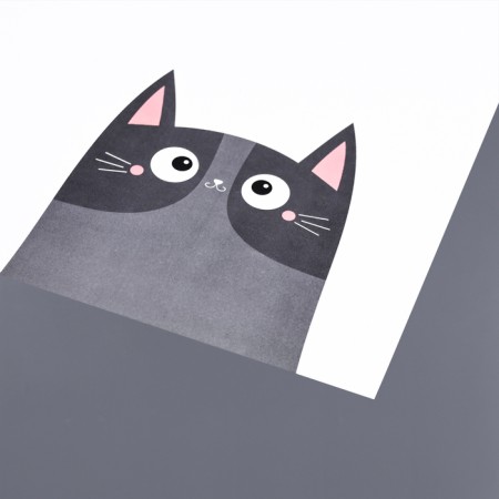 Rug for a bowl "Pigger" 43 x 28 cm "three cats"-3