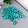 Decor for creativity plastic "Ring for the chain" Malachite set 25 pcs 2.3x1.65 cm