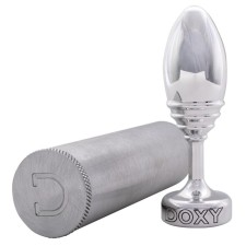 Анальная втулка Doxy Butt Plug Ribbed, d- 3,3 , алюминий